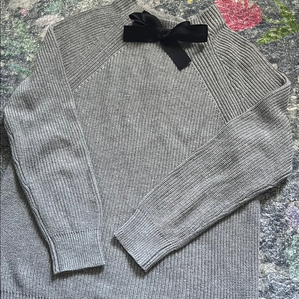 J Crew Sweater with Black Bow